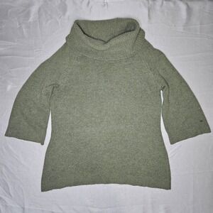 Marisa Christina Womens XL Angora Wool‎ Blend Cowl Neck Sweater Sage Green 3/4
